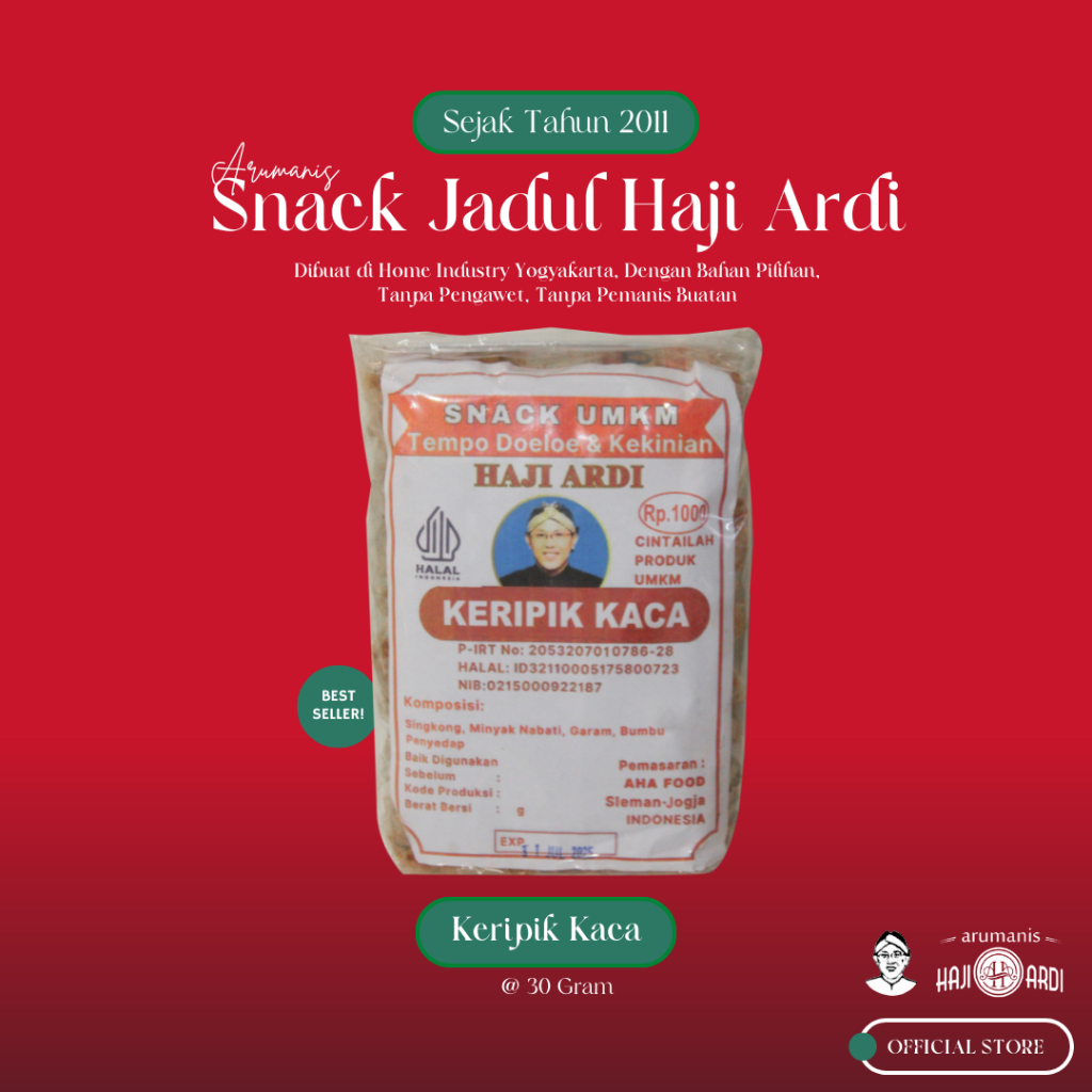 

Keripik Kaca Snack Jadul Haji Ardi