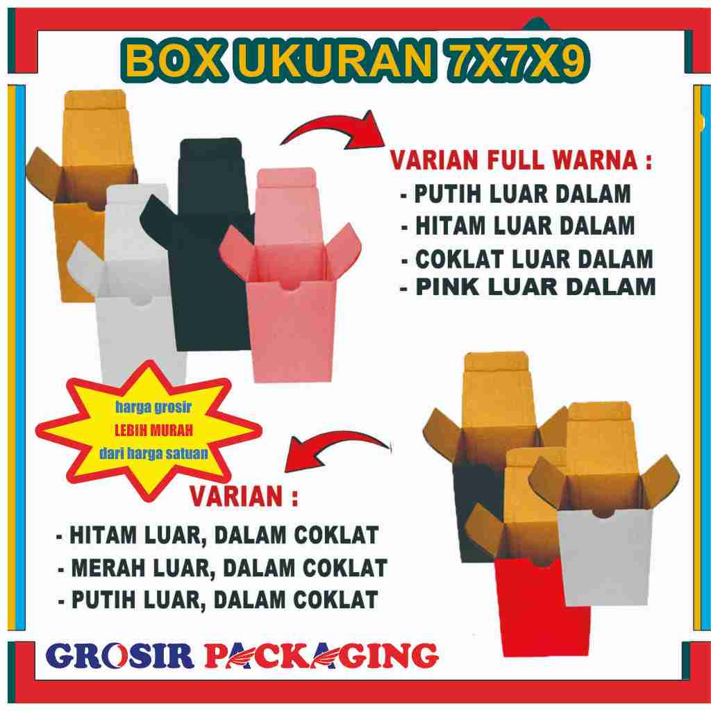

Box 7x7x9 Cm / Box Sloop / Bo Serbaguna / Kardus Polos