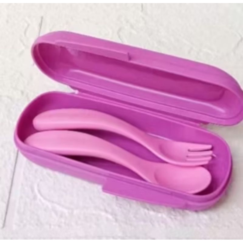 Promo Tupperware Feeding Cutlery 1Pc on the Go cutlery mulberry ungu sendok bayi anak mpasi kecil ba