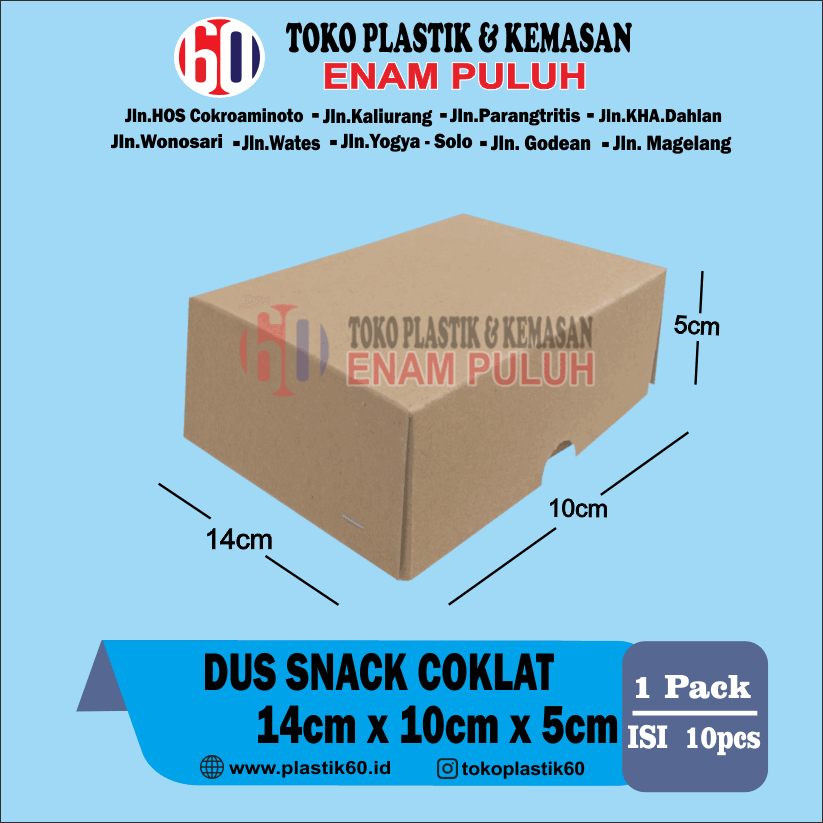 

Dus Snack Coklat Polos 14x10x5 Kraft DUS SNACK COKLAT POLOS ISI 25 PCS TEBAL HEMAT BERKUALITAS