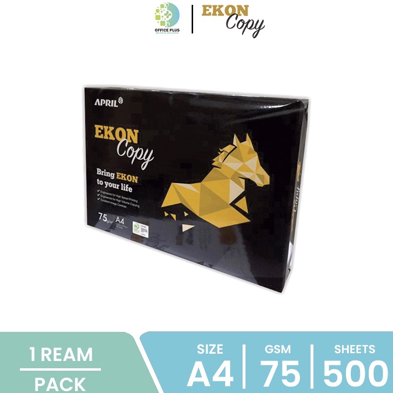 

KODE J6SBV Kertas HVS A4 75 Gram Ecer 1 Rim 5 Lembar Ekon Copy Paper