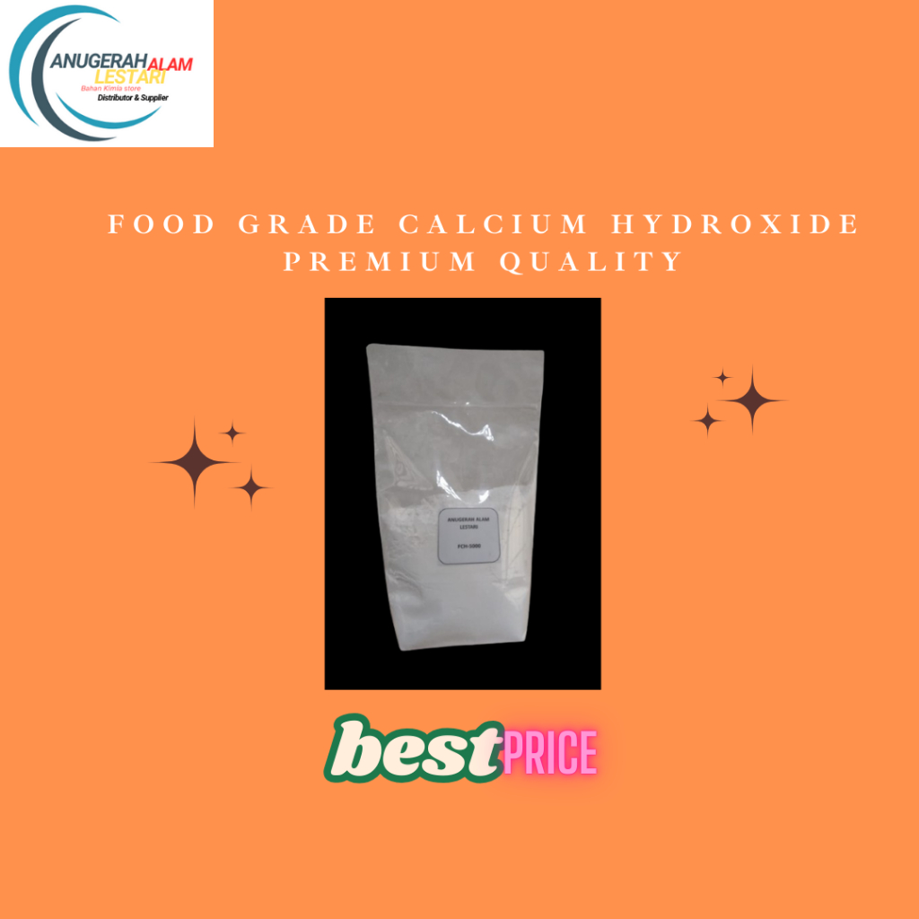 

Food Grade Calcium Hydroxide Premium Quality Kemasan Reapack 500 gram Termurah Terlaris Viral