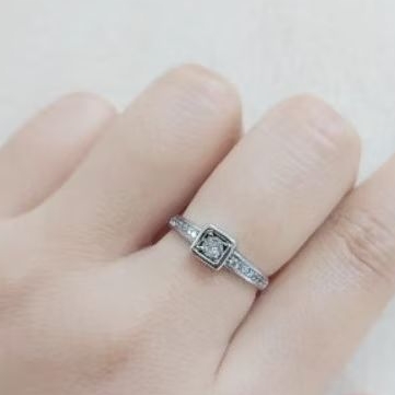 Xuping Cincin Kasual Cincin Motif Kotak 2224