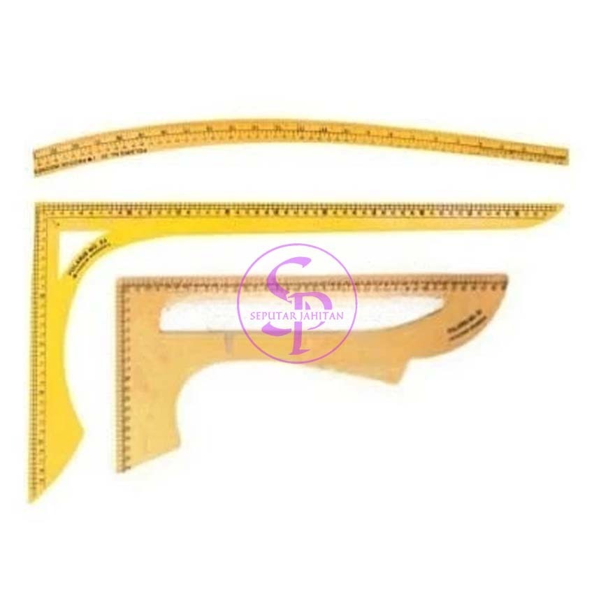 

PS03 Penggaris Pola Jumbo Set Isi 3 POLARIS PS-03