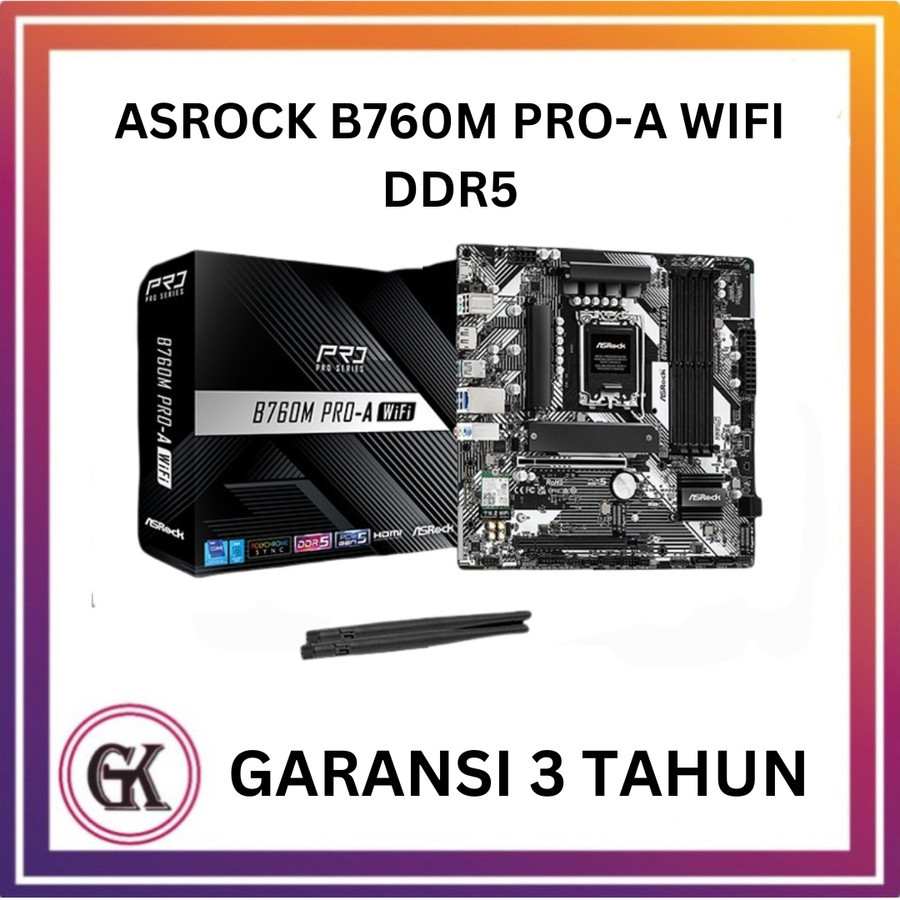 MOTHERBOARD ASROCK B760M PRO-A WIFI ( LGA 1700, B760, DDR5 )