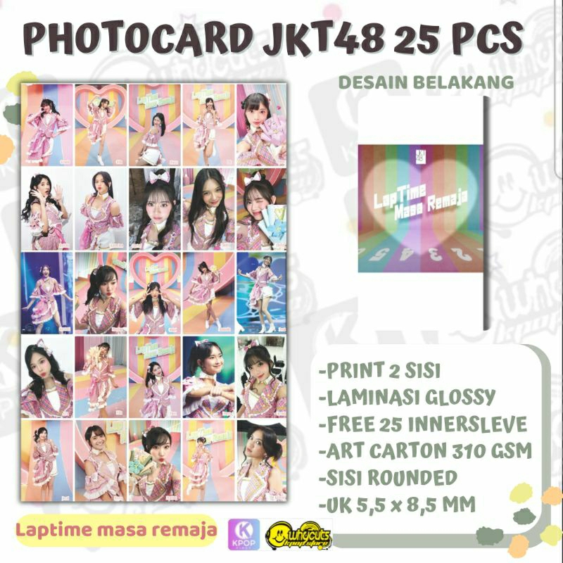 [25pcs] PC PHOTOCARD JKT48 LAPTIME MASA REMAJA