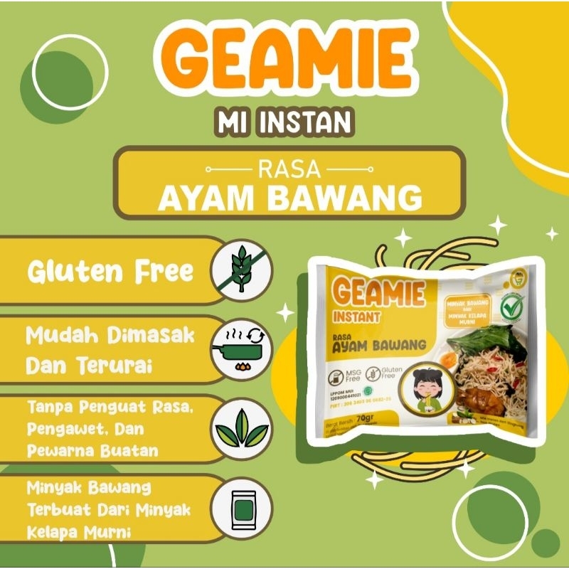 

MIE INSTAN RASA AYAM BAWANG *GM* GLUTEN FREE MSG FREE
