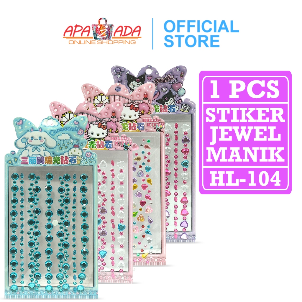 

Apazada - Stiker Manik Jewel Diamond 3D [1 lembar] / Sticker Crystal Dekor Timbul DIY HL-104