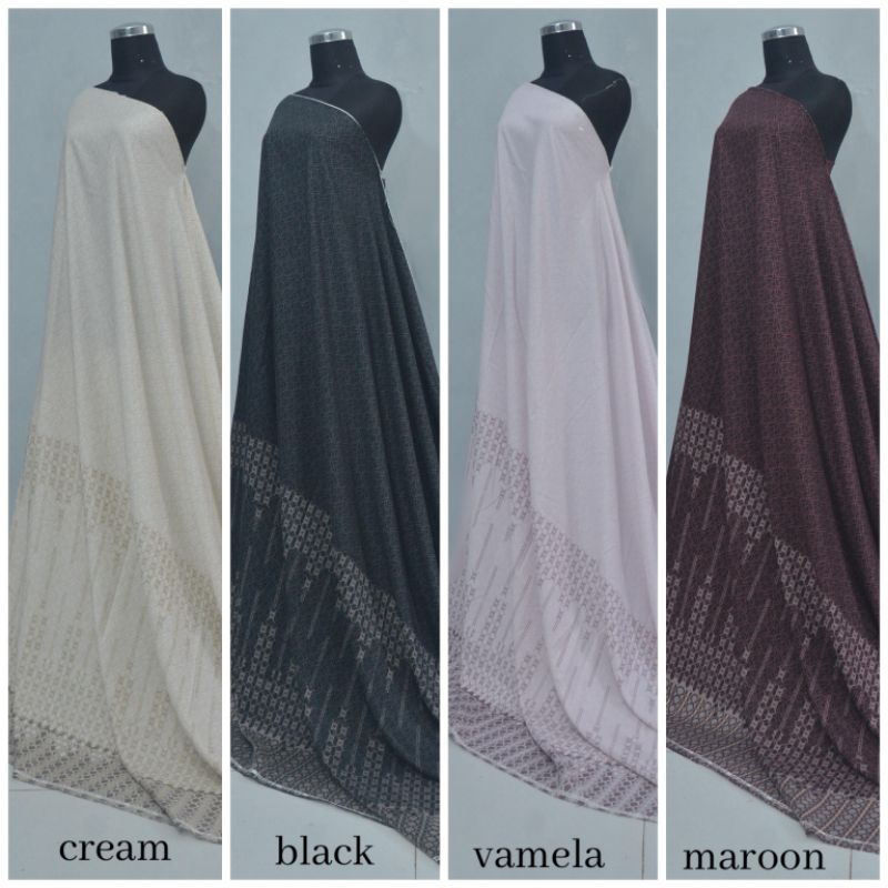 Kain Meteran Bahan Toyobo Print Premium dan Bahan Silk Motif Ariel