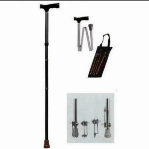 Tongkat Kaki 1 Lipat  / Alat bantu berjalan / lansia / walker / Tongkat Lipat / Alkes