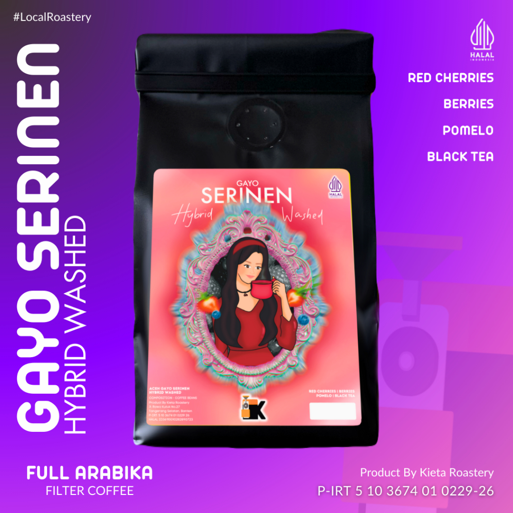 

Kieta Roastery - Biji Kopi Arabika Gayo Serinen Hybrid Washed | Roasted Beans Bubuk