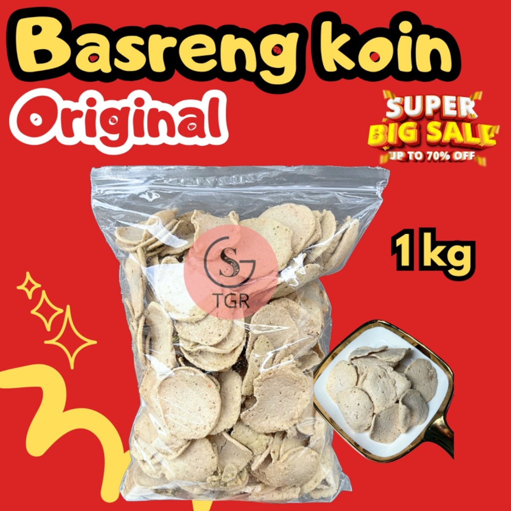 

1kg Keripik Basreng Koin Rasa Gurih Original Basreng Pipih