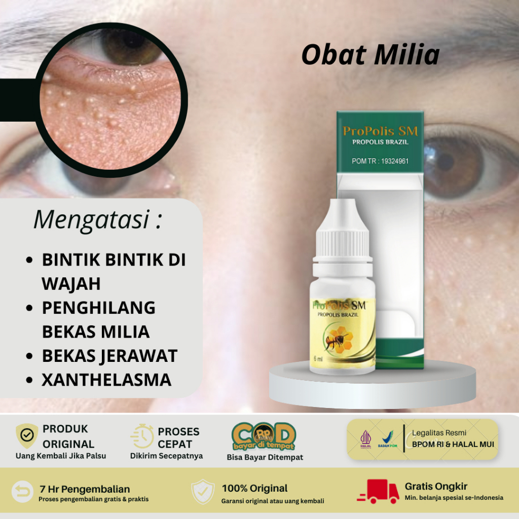 Obat Milia Penghilang Milia Bintik Bintik Di Wajah Penghilang Beruntusan - ProPolis SM