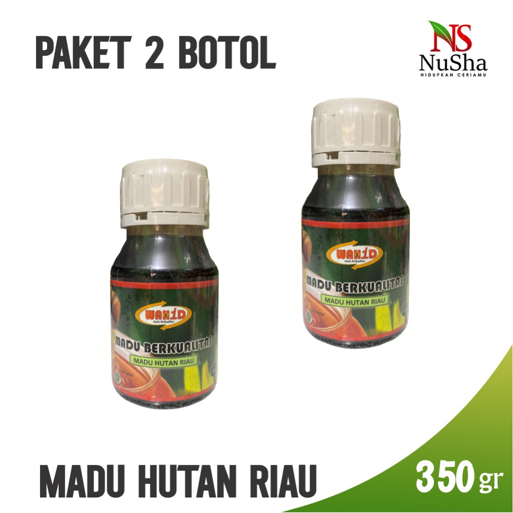 

Paket 2 Botol Madu Hutan Riau - Madu Wahid Nusha Dengan Ekstrak Alami Berat 350