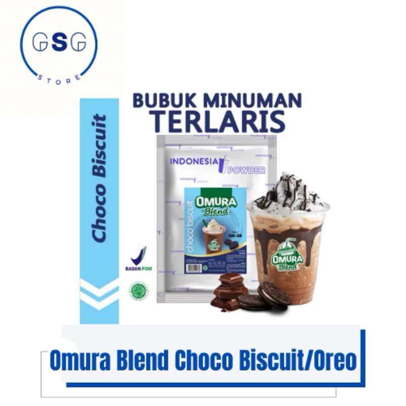 

OMURA BLEND RASA CHOCO BISCUIT 500GR / BUBUK MINUMAN / POWDER MINUMAN / BUBUK MINUMAN BOBA / BUBUK MINUMAN TERLARIS