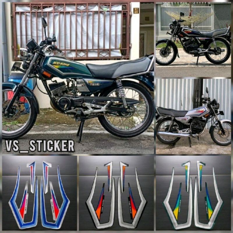 STRIPING LIST STANDART YAMAHA RX KING 2000 2001 HIJAU SILVER OREN