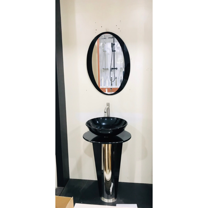 Wastafel Kaca Milano JDL 238 Komplit set