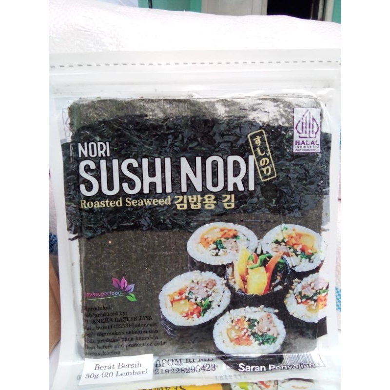 

Nori sushi isi 20 Lembar halal Java sakao seaweed rumput laut kulit sushi bungkus kimbab bento