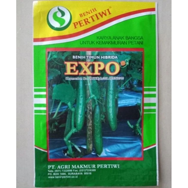 Benih timun expo 25 gram timun hijau pekat, timun jepang