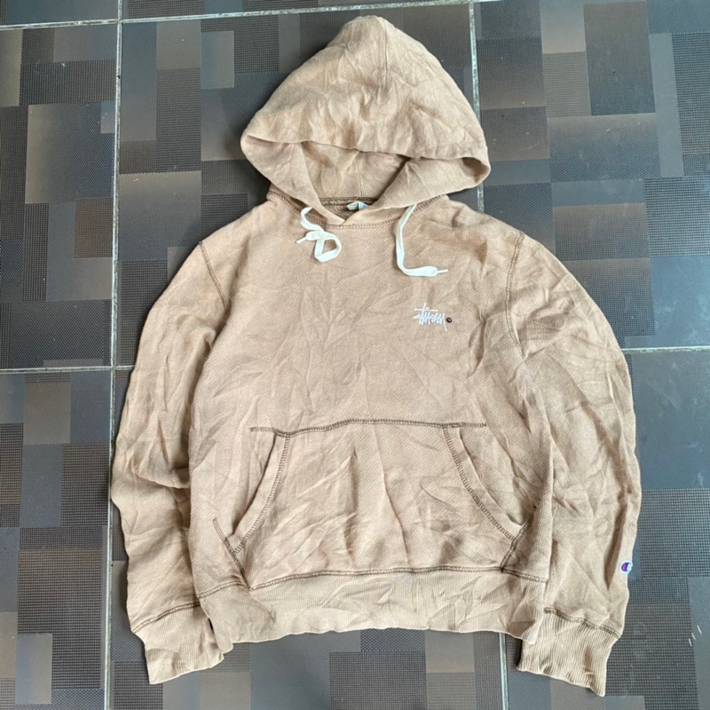 hoodie stussy x champion