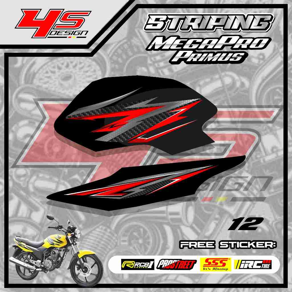 12 STICKER STRIPING MP PRIMUS VARIASI - STICKER STRIPING MP PRIMUS