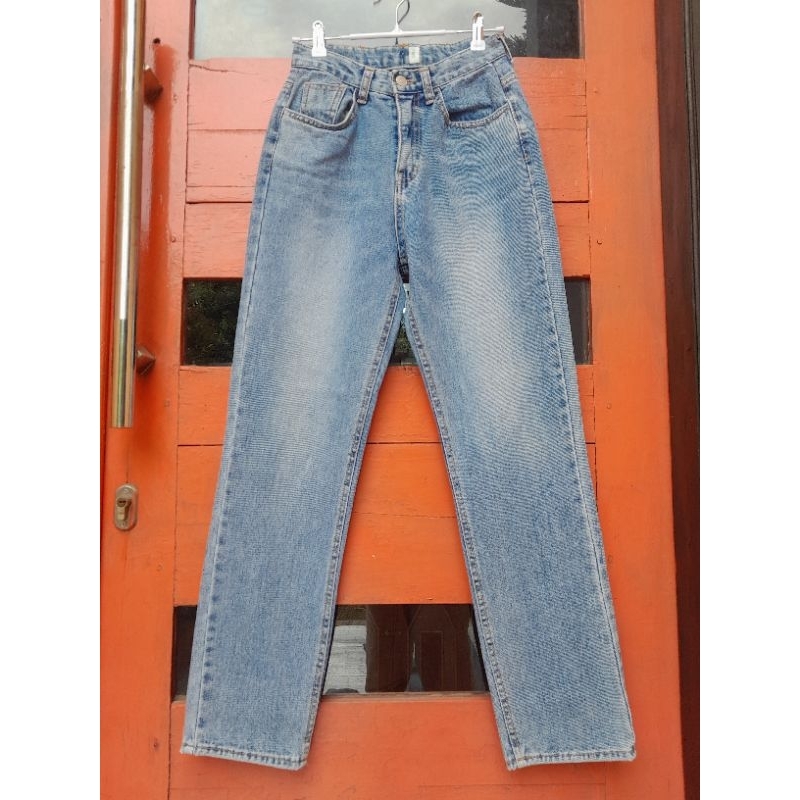 Celana Boyfriend Jeans Hw Tebal, Boyfriend Jeans Hw, Celana Boyfriend, Jeans Boyfriend, Celana Jeans