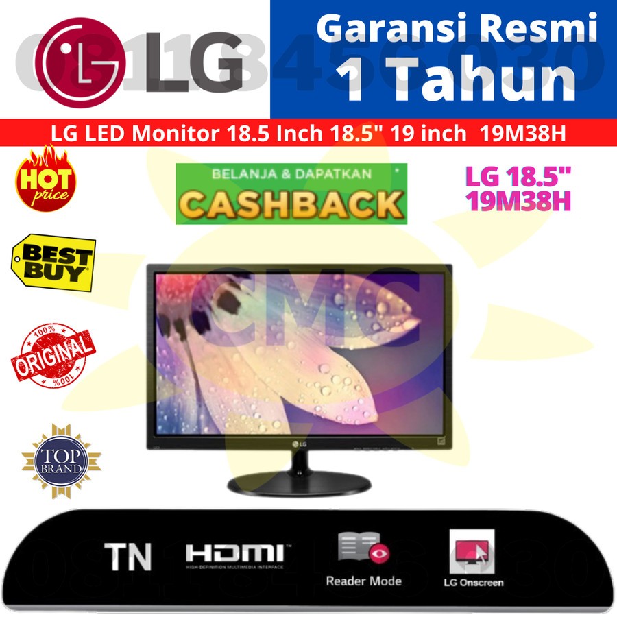 Monitor 19 Inch Monitor PC LED LG 19M38H 19M38L 60Hz