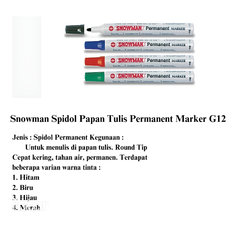 

Snowman Spidol Permanen G-12 (Per Satuan)