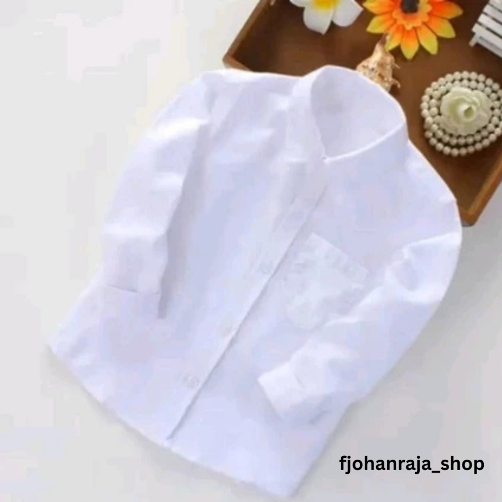 [READY] Kemeja Putih Polos Anak Laki - Laki Lengan Panjang