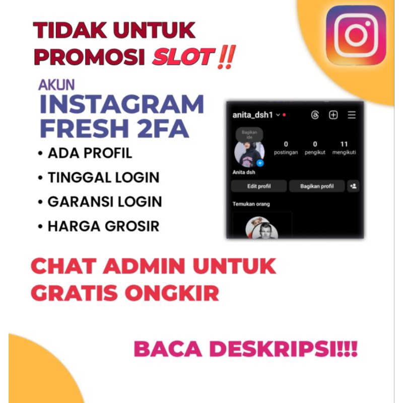 AKUN IG FRESH 2FA MURAH BERGARANSI