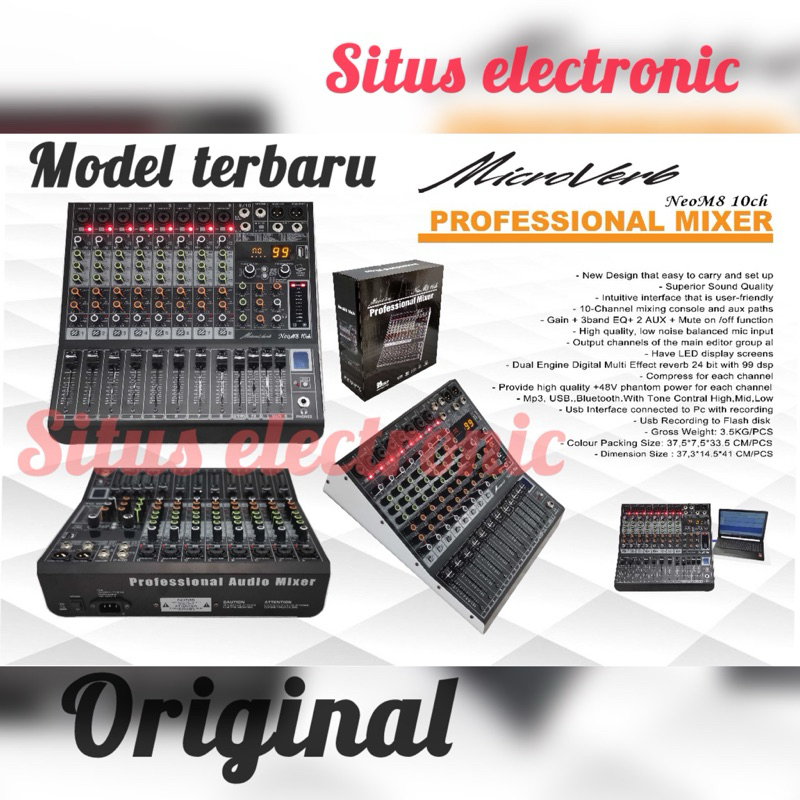 mixer microverb neo m8 original effect digital 16dsp mixer 10 channel model ashley super m8