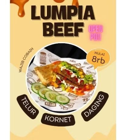 

lumpia beef,telor,