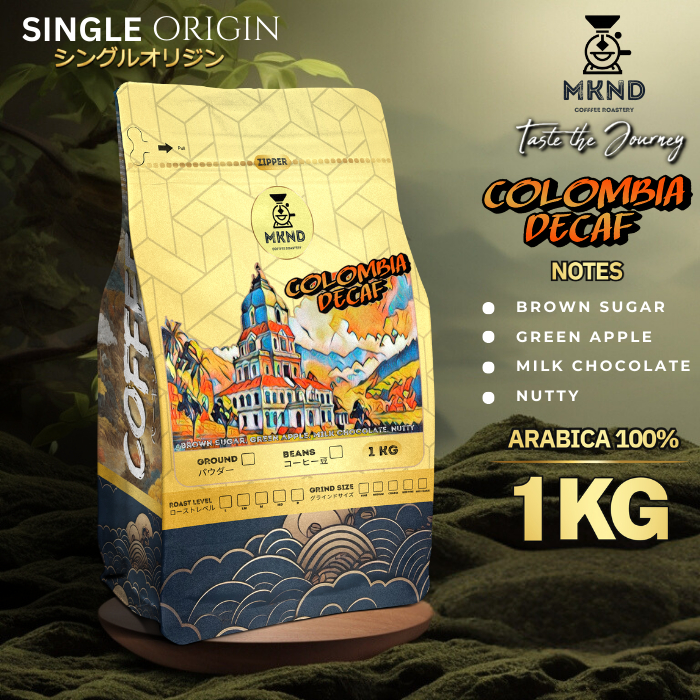 

KOPI ARABIKA COLOMBIA DECAF 1 KG GRAM | IMPORTED BEANS | MKND COFFEE