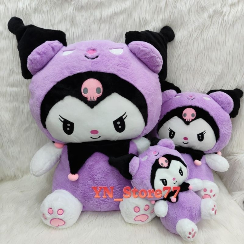 Boneka Viral Sanrio Kuromi Ukuran Giant Extra Jumbo Besar Medium Sedang Plush Toy Soft