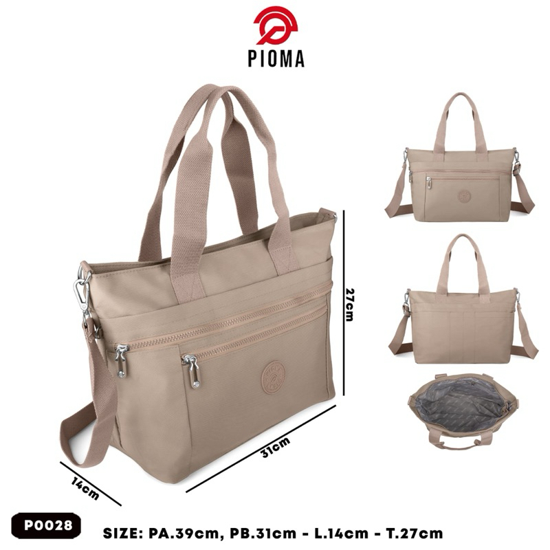 Totebag pioma jumbo tas selempang dan bahu // P0028 tas selempang wanita kapasitas besar