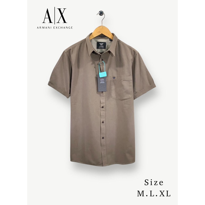 KEMEJA PENDEK PRIA ARMANI EXCHANGE