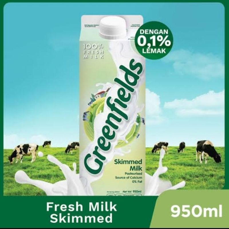 

susu greenfields skim milk 950ml