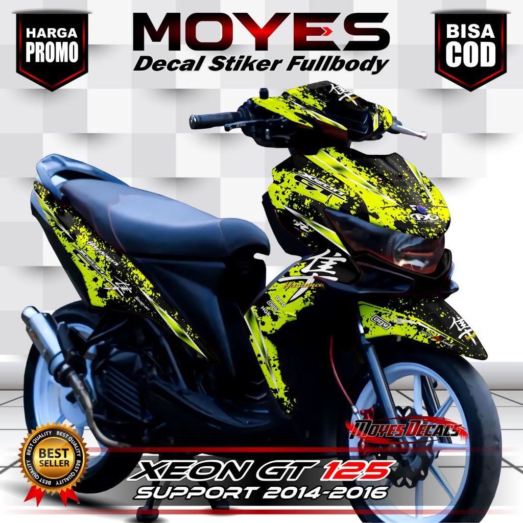 Decal Xeon GT 125 Fullbody // Stiker Variasi Xeon GT 125 Motif Hayabussa Hs003