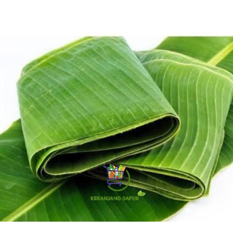 

Daun pisang 1 ikat atau per 2 lembar