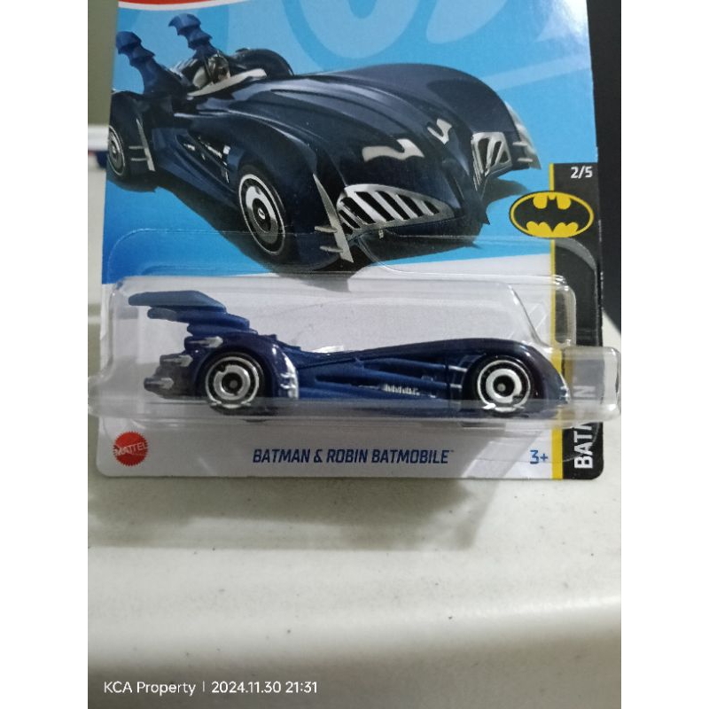 Hot Wheels Batman & Robin Batmobile Blue Mattel
