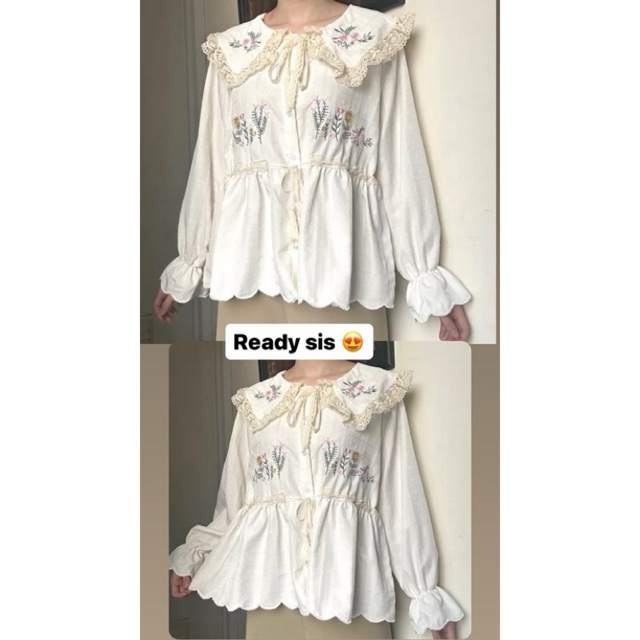 blouse bordir atasan shabby bordir cantik
