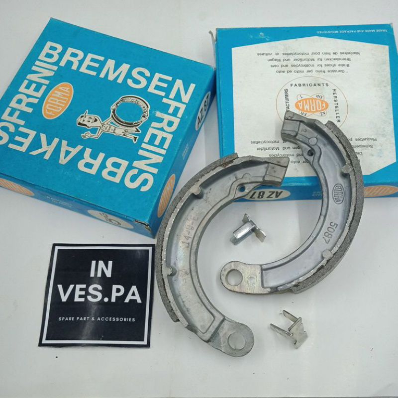 kampas rem belakang forma az 87 as 1  untuk vespa vbb 61 62 vnb