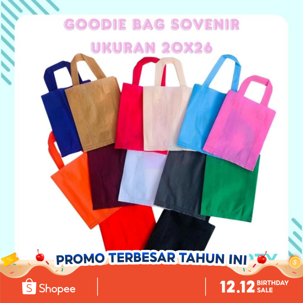 

Goodie Bag Tote Bag Tali Tas Spunbond Tali 20X26 Tas Sovenir hampers kantong