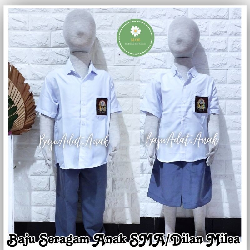 Baju Seragam SMA Dilan Milea | Kostum SMA Anak | Kostum Dilan Milea | Seragam Dilan Milea | Seragam 