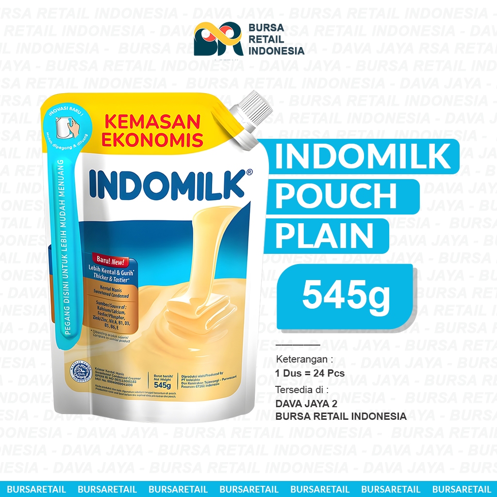 

Indomilk Kemas Ekonomis Pouch Plastik 545g