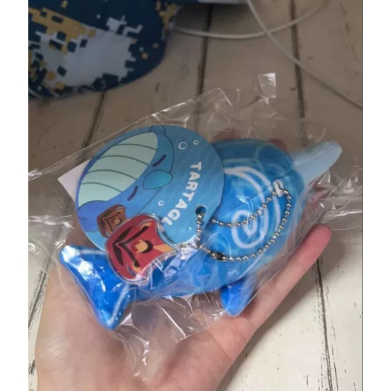 [READY] OFFICISL GENSHIN KEYCHAIN NARWAL PAUS CHILDE TARTAGLIA GENSHIN IMPACT KEYCHAIN PLUSHIE CHILD