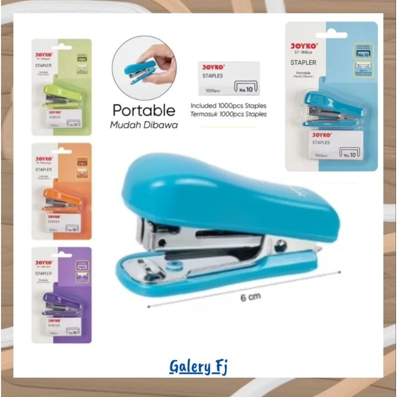 

STAPLES/JEPRETAN JOYKO ST-18 MINI SET FREE STAPLER/ISI ANAK STAPLES NO.10 [1 Set]