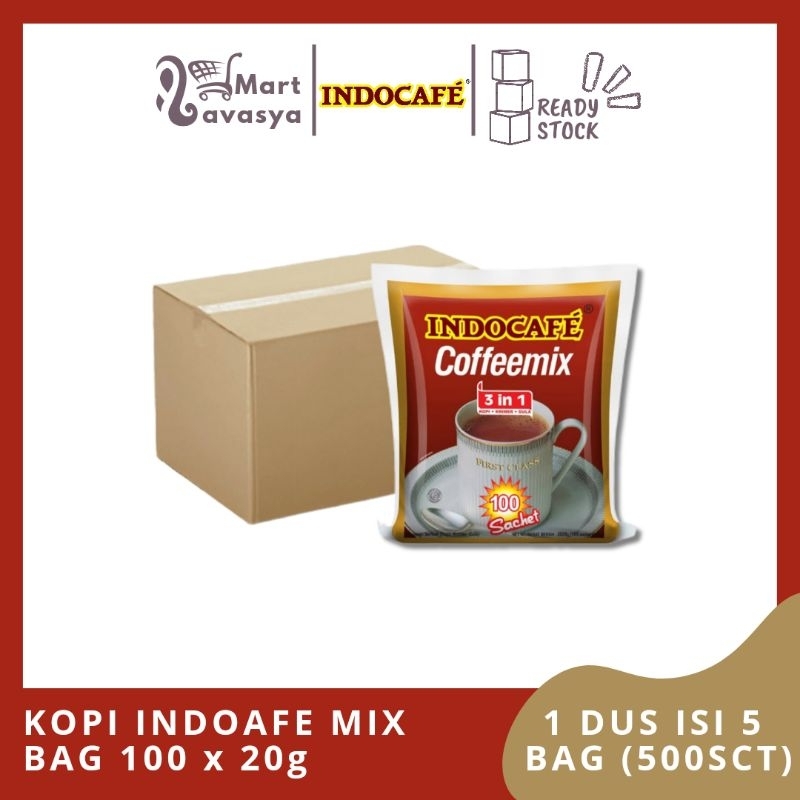 

KOPI INDOCAFE MIX BAG 100 X 20g - 1 DUS ISI 5 BAG - KOTA BANDUNG - LAVASYA MART