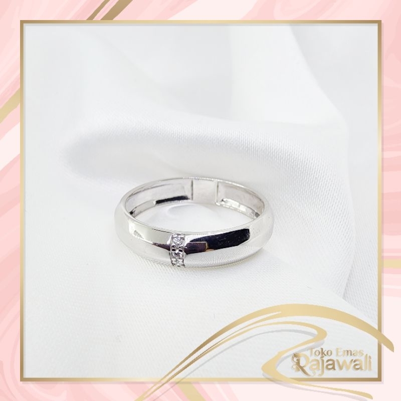 Cincin Bunton Emas Putih 18K_F39