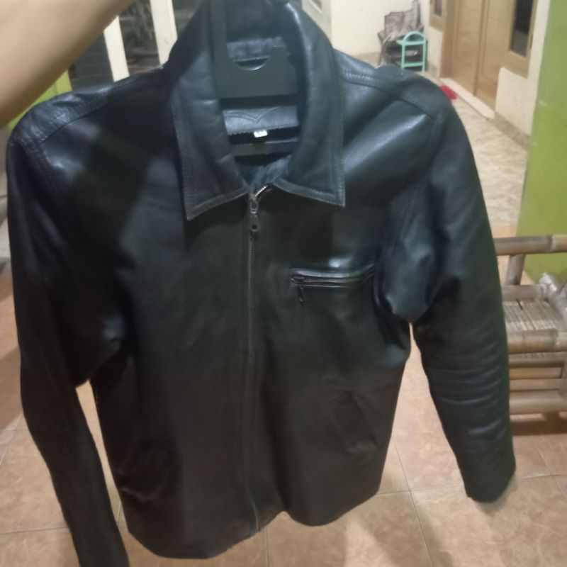 jaket kulit asli bekas ukuran xl